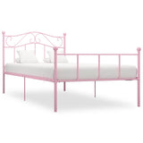 Vidaxl bedframe metaal roze 90x200 cm