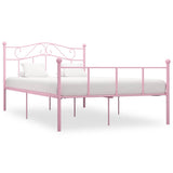 Vidaxl bedframe metaal roze 120x200 cm