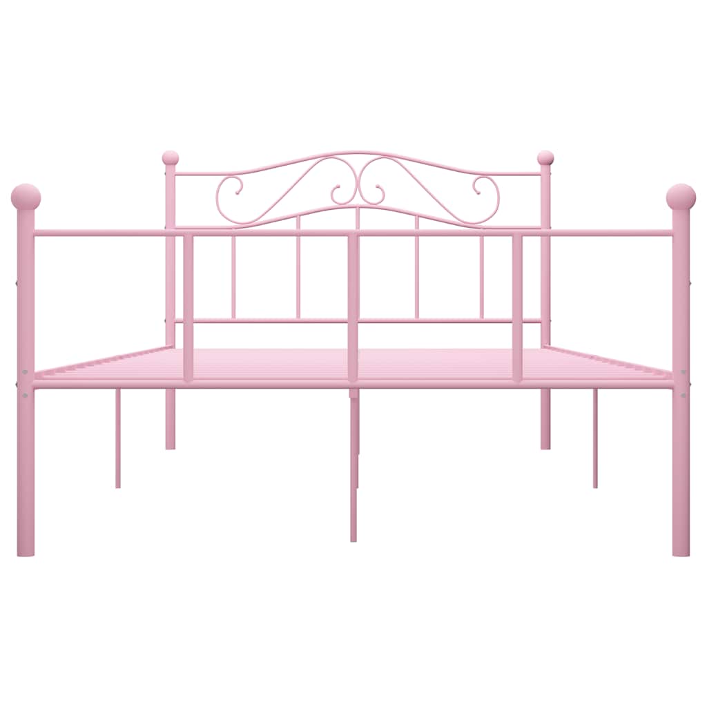Vidaxl bedframe metaal roze 120x200 cm