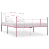 Vidaxl bedframe metaal roze 140x200 cm