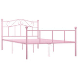 Vidaxl bedframe metaal roze 140x200 cm