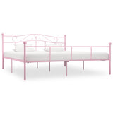 Vidaxl bedframe metaal roze 180x200 cm