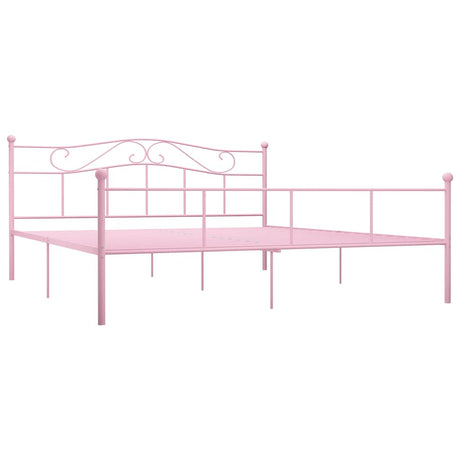 Vidaxl bedframe metaal roze 200x200 cm