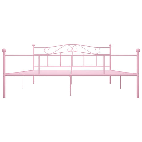 Vidaxl bedframe metaal roze 200x200 cm
