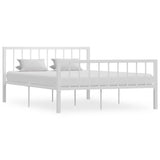 Vidaxl bedframe metaal wit 140x200 cm