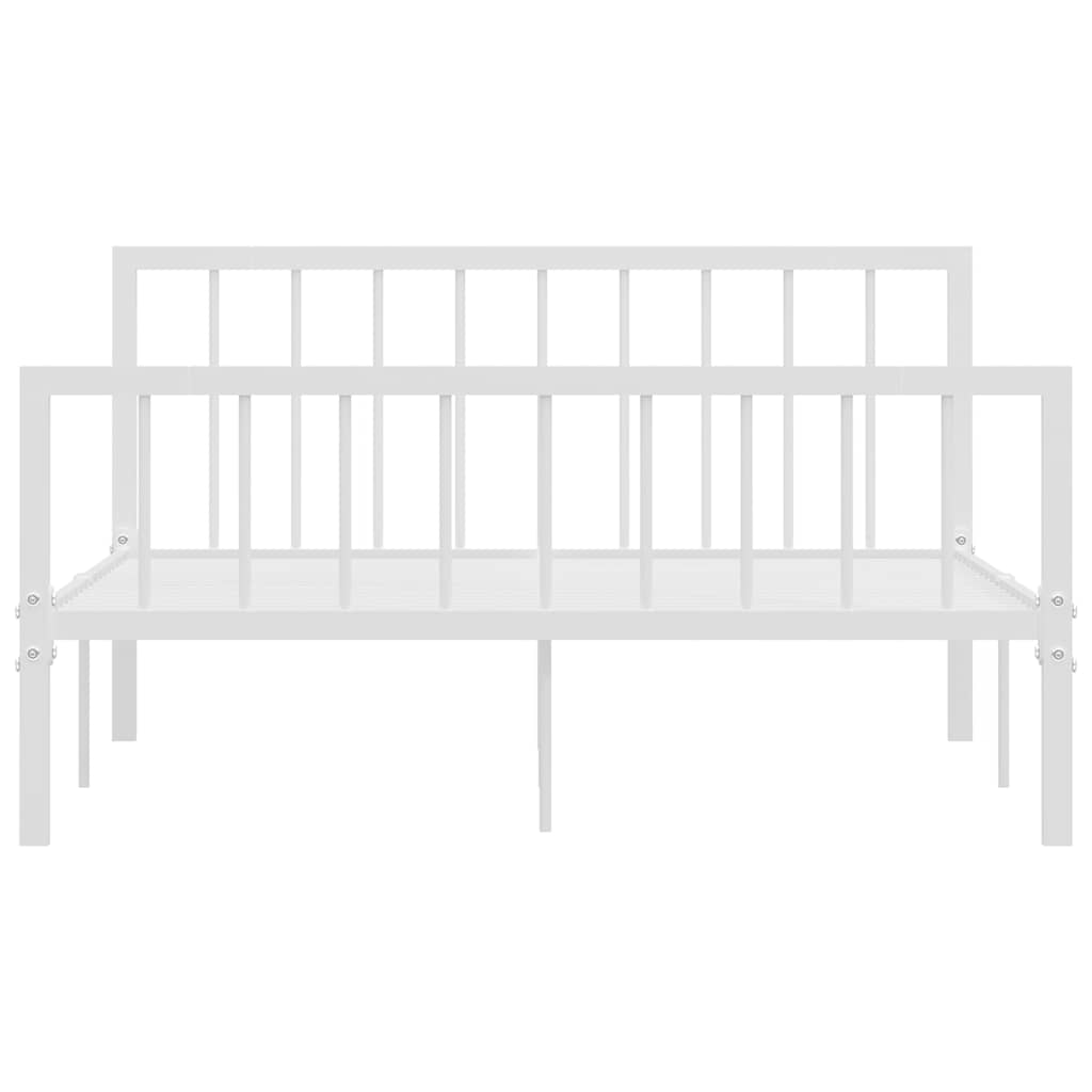 Vidaxl bedframe metaal wit 140x200 cm