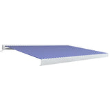 Vidaxl Luifel motorizado 450x300 cm azul y blanco