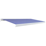 Vidaxl Luifel motorizado 500x300 cm azul y blanco