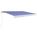 Vidaxl Luifel manualmente 300x250 cm azul y blanco