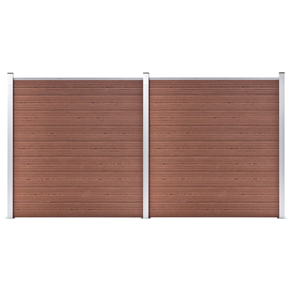 Vidaxl fence 353x186 cm HKC Brown