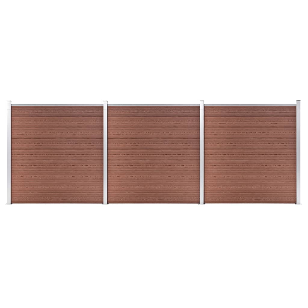 Vidaxl -Zaun 526x186 cm HKC Brown