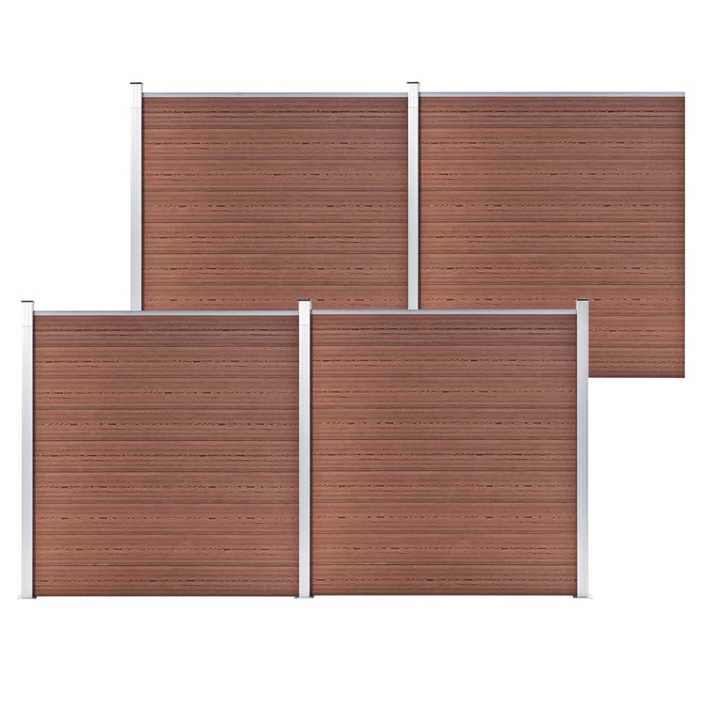 Vidaxl Fence 699x186 cm HKC Brown