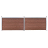 Vidaxl fence 353x106 cm HKC Brown