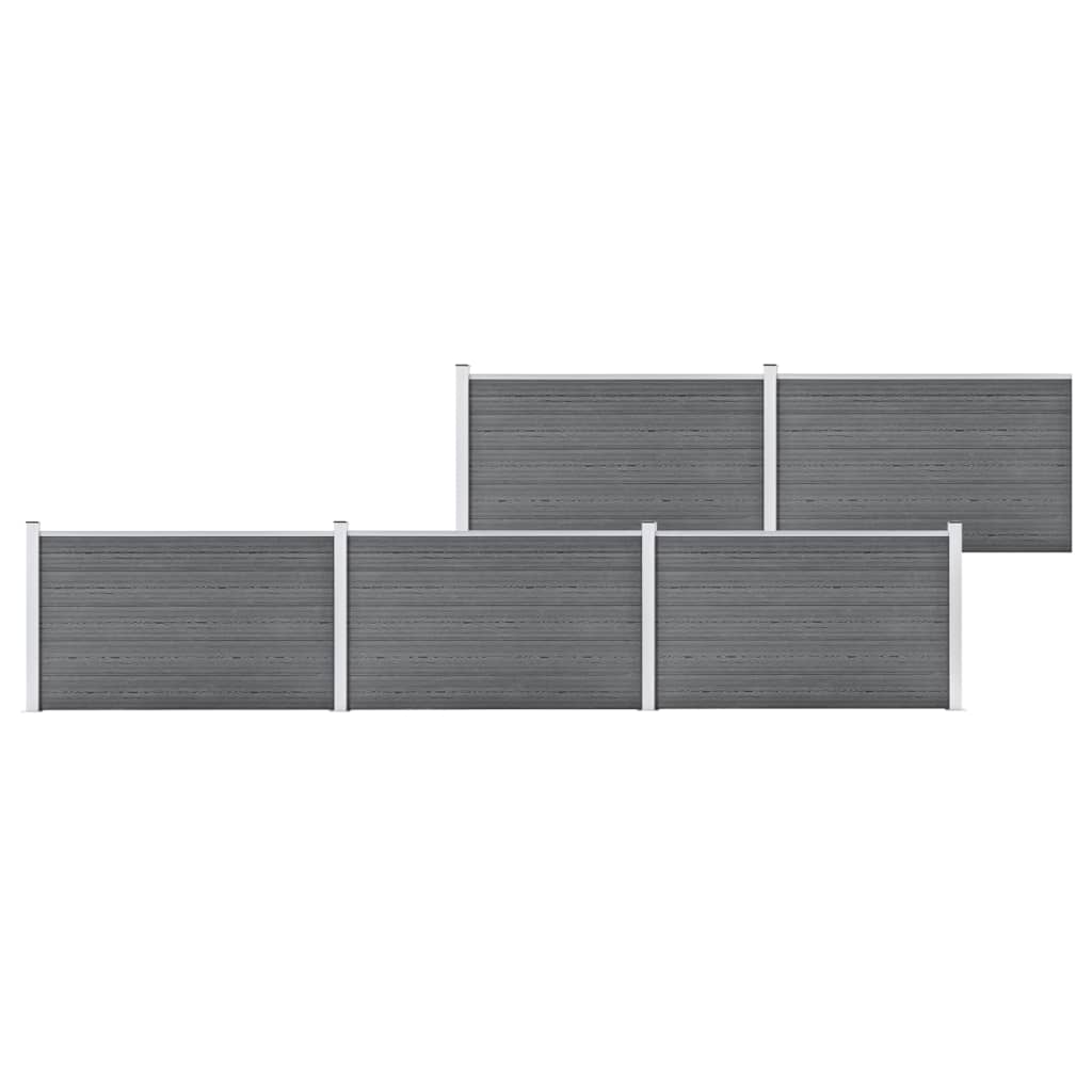 Vidaxl Fence 872x106 cm HKC Gray