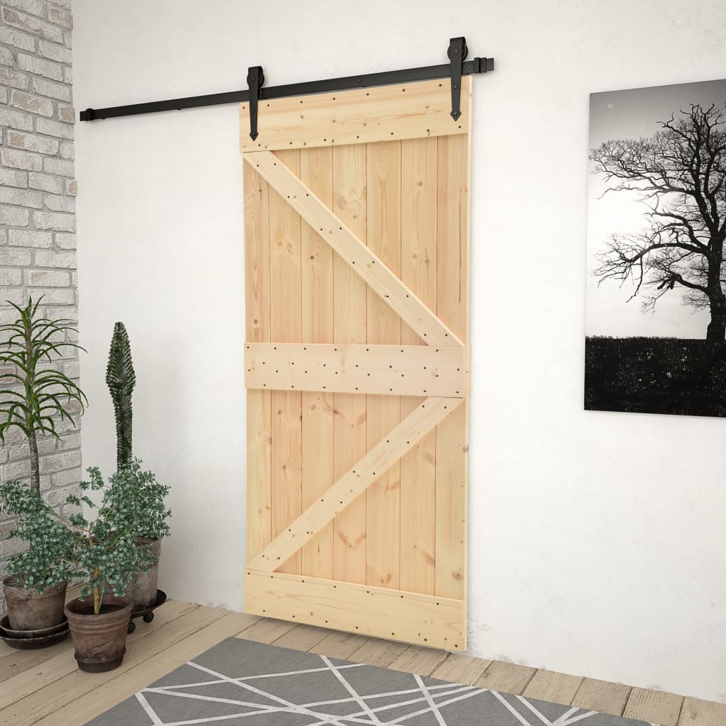 Puerta Vidaxl 80x210 cm de pino sólido