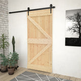 Vidaxl deur 90x210 cm massief grenenhout