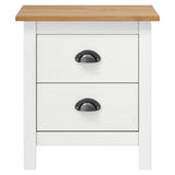 Vidaxl nachtkastje hill 46x35x49,5 cm massief grenenhout wit