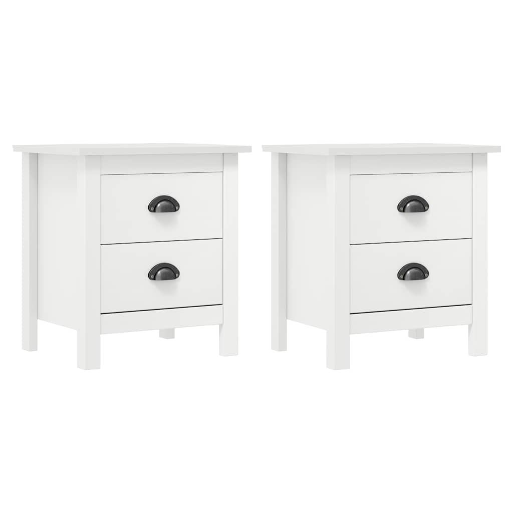 Vidaxl nachtkastjes 2 st hill 46x35x49,5 cm grenenhout wit