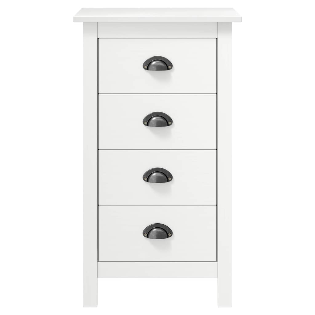 Vidaxl dressoir hill 46x35x80 cm massief grenenhout wit