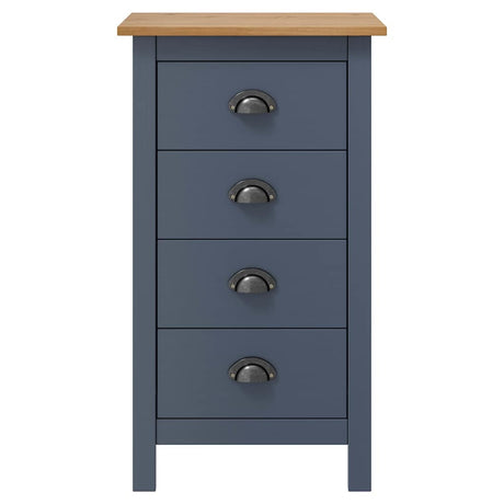 Vidaxl dressoir hill 46x35x80 cm massief grenenhout grijs