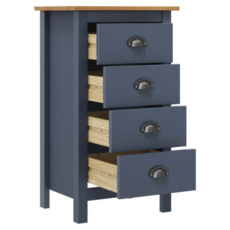 Vidaxl dressoir hill 46x35x80 cm massief grenenhout grijs
