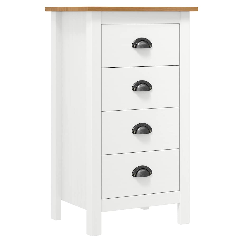 Vidaxl dressoir hill 46x35x80 cm massief grenenhout wit