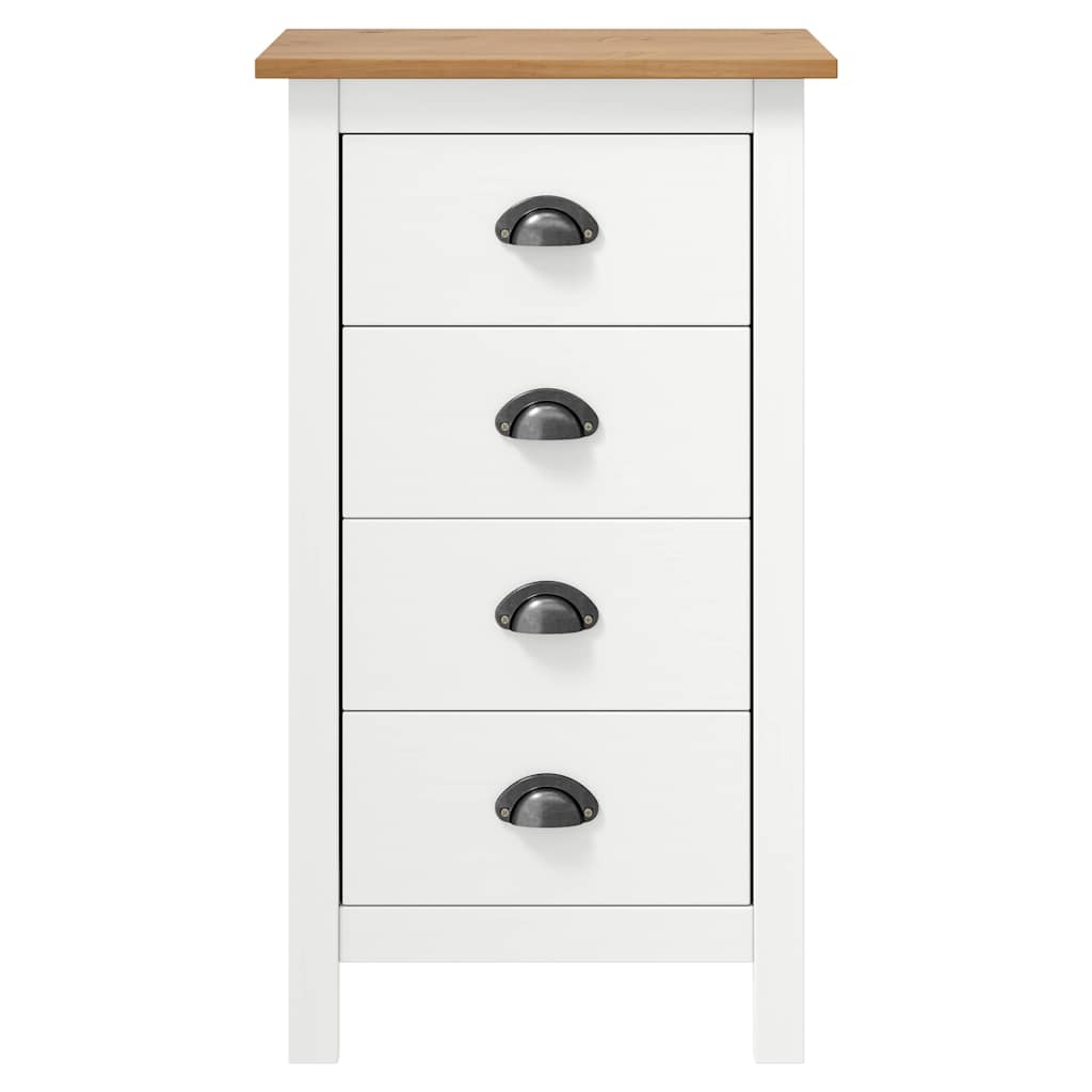 Vidaxl dressoir hill 46x35x80 cm massief grenenhout wit