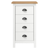 Vidaxl dressoir hill 46x35x80 cm massief grenenhout wit