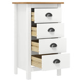 Vidaxl dressoir hill 46x35x80 cm massief grenenhout wit