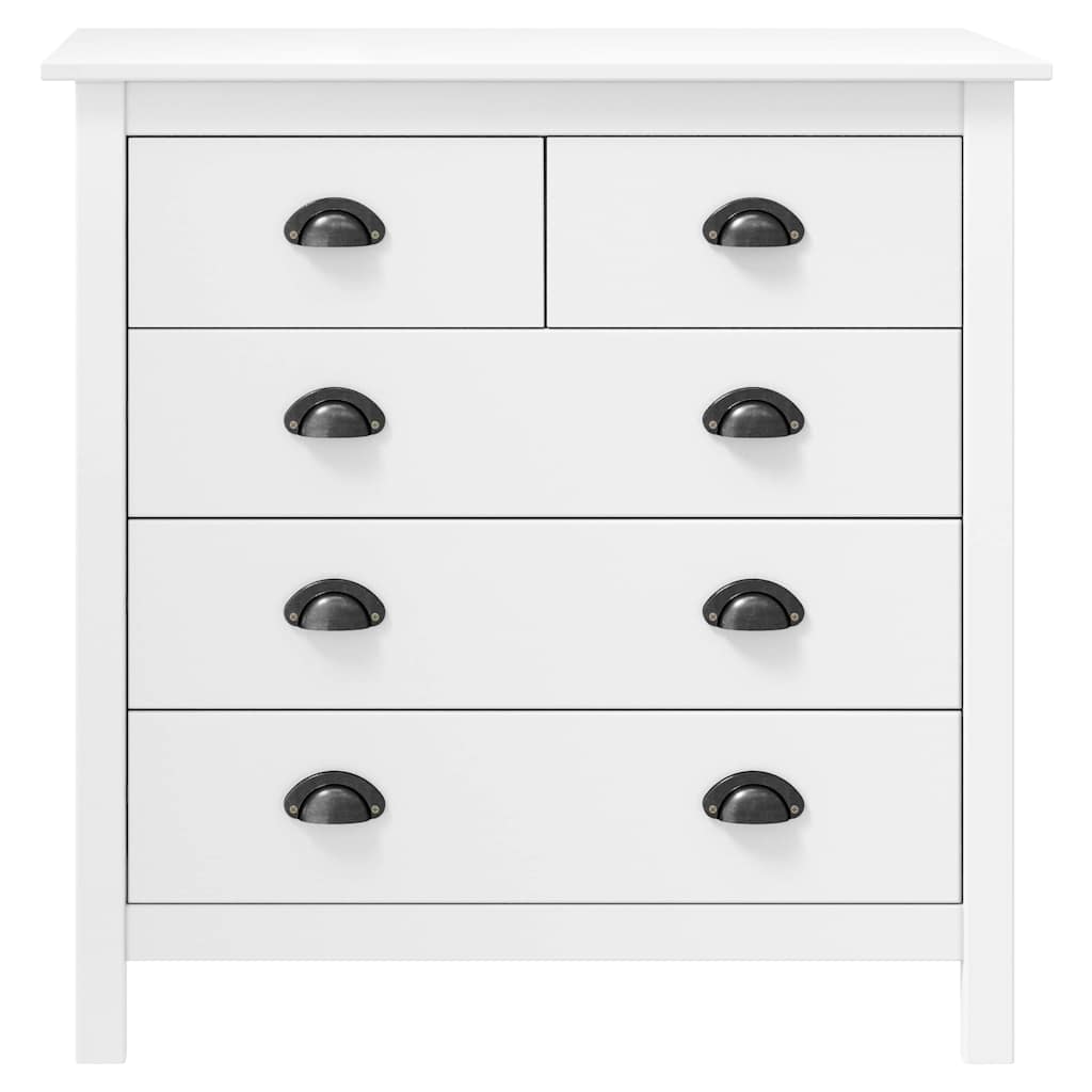 Vidaxl dressoir hill 79x40x80 cm massief grenenhout wit