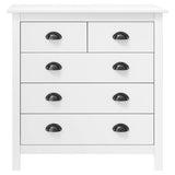 Vidaxl dressoir hill 79x40x80 cm massief grenenhout wit