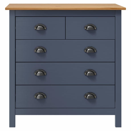 Vidaxl dressoir hill 79x40x80 cm massief grenenhout grijs