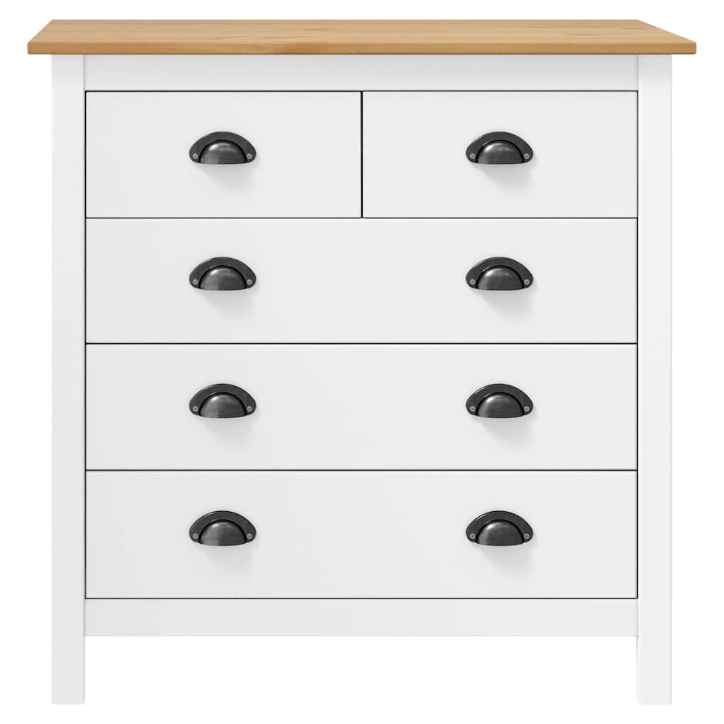Vidaxl dressoir hill 79x40x80 cm massief grenenhout wit
