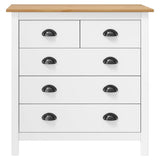 Vidaxl dressoir hill 79x40x80 cm massief grenenhout wit