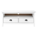 Vidaxl tv-meubel hill 110x40x47 cm massief grenenhout wit