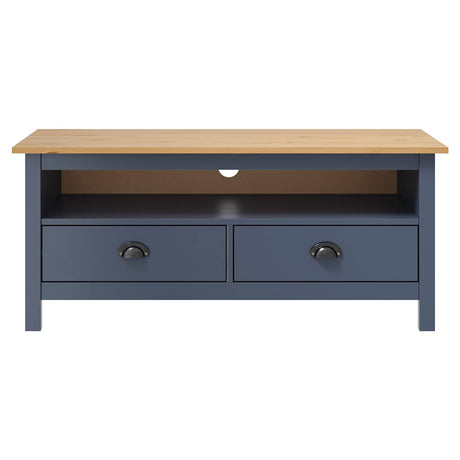 Vidaxl tv-meubel hill 110x40x47 cm massief grenenhout grijs