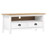 Vidaxl tv-meubel hill 110x40x47 cm massief grenenhout wit