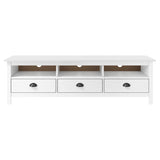 Vidaxl tv-meubel hill 158x40x47 cm massief grenenhout wit