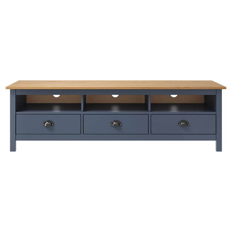 Vidaxl tv-meubel hill 158x40x47 cm massief grenenhout grijs