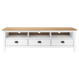 Vidaxl tv-meubel hill range 158x40x47 cm massief grenenhout wit