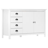 Vidaxl dressoir hill 130x40x80 cm massief grenenhout wit