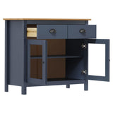 Vidaxl dressoir hill range 90x40x80 cm massief grenenhout grijs
