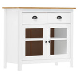 Vidaxl dressoir hill range 90x40x80 cm massief grenenhout wit