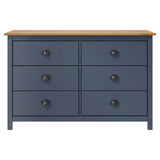 Vidaxl dressoir hill 125x40x80 cm massief grenenhout grijs