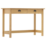 Vidaxl wandtafel hill 2 lades 110x45x74 cm massief grenenhout