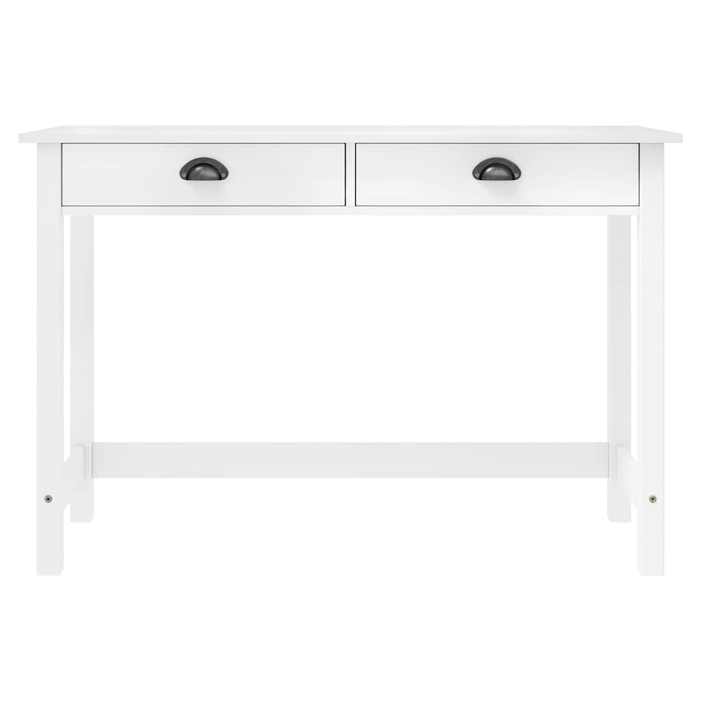 Vidaxl wandtafel hill 2 lades 110x45x74 cm massief grenenhout