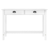 Vidaxl wandtafel hill 2 lades 110x45x74 cm massief grenenhout