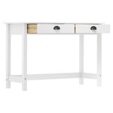 Vidaxl wandtafel hill 2 lades 110x45x74 cm massief grenenhout
