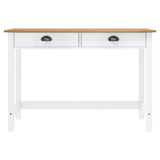 Vidaxl wandtafel hill 2 lades 110x45x74 cm massief grenenhout