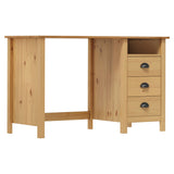 Vidaxl bureau hill 3 lades 120x50x74 cm massief grenenhout